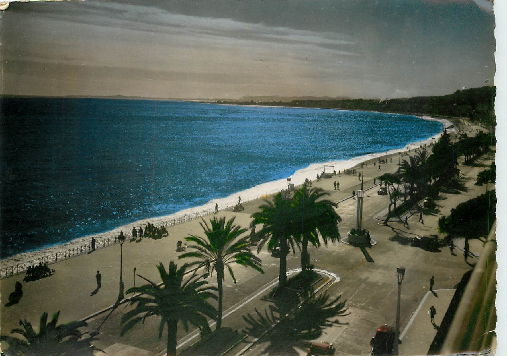 CPSM La Cote d'Azur Nice Clair de lune sur la Baie des Anges