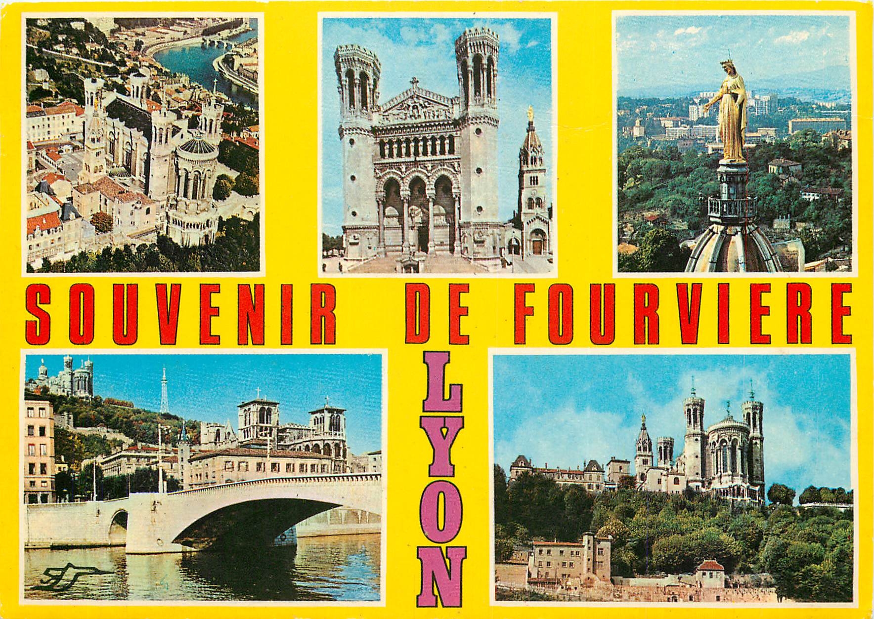 CPSM Lyon Basilique de Fourviere et la Saone Basilique de Fourviere