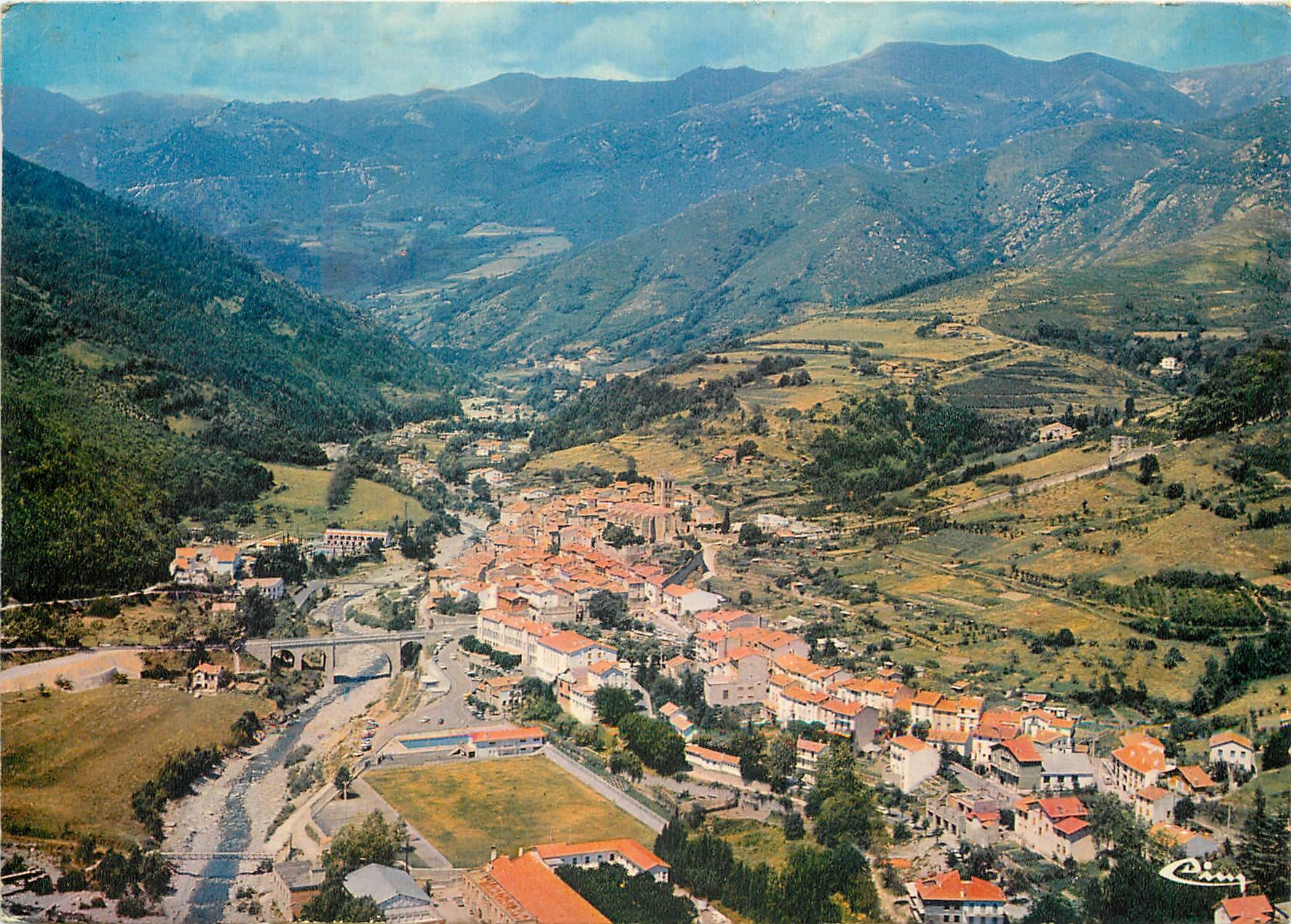 CPSM Prats de Mollo la Preste (Pyr Or) Vue generale aerienne