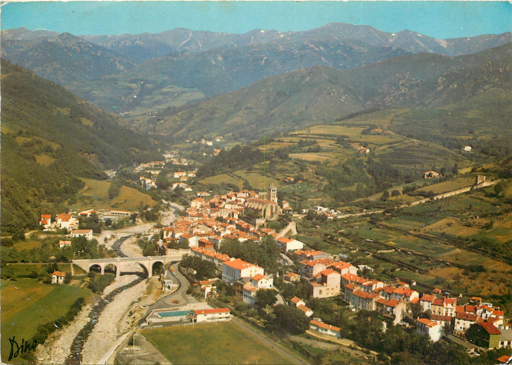 CPSM Prats de Mollo La Preste Vue generale aerienne
