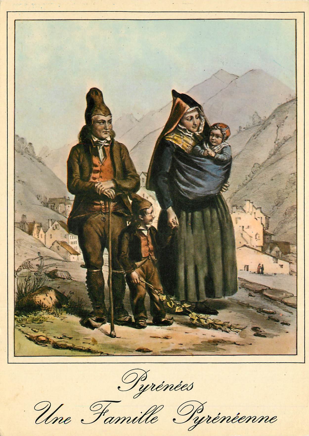CPSM Pyrenees Une Famille Pyreneenne