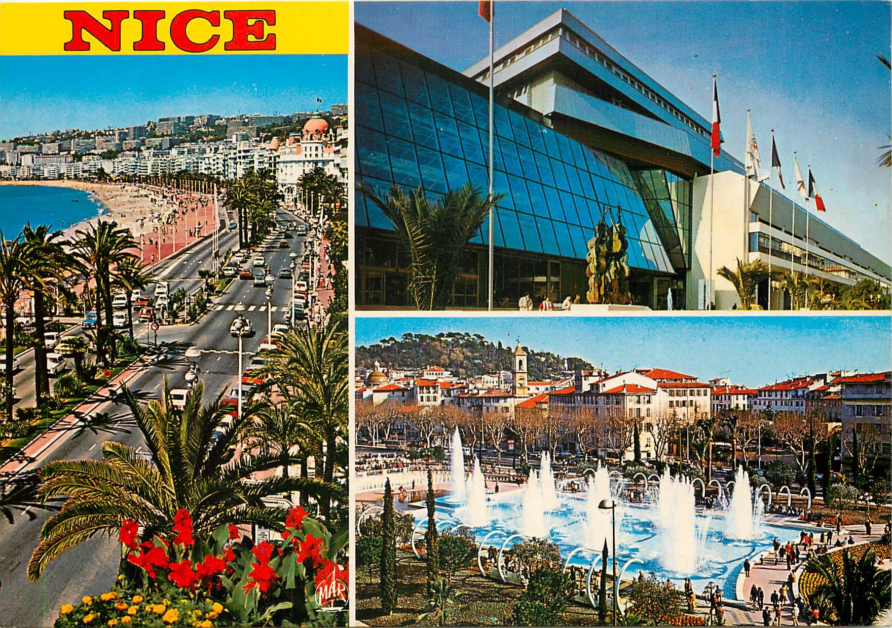 CPSM La Cote d'Azur Nice La Promenade des Anglais Acropolis Espace Massena