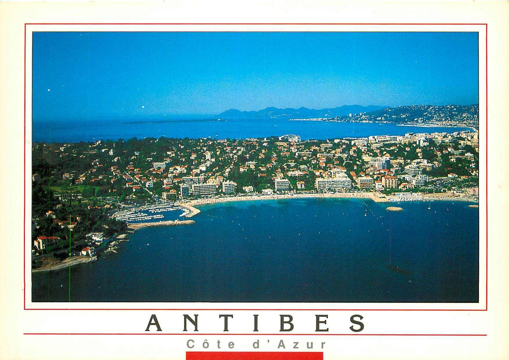CPSM La Cote d'Azur Antibes la plage de la Salis le port de la Salis