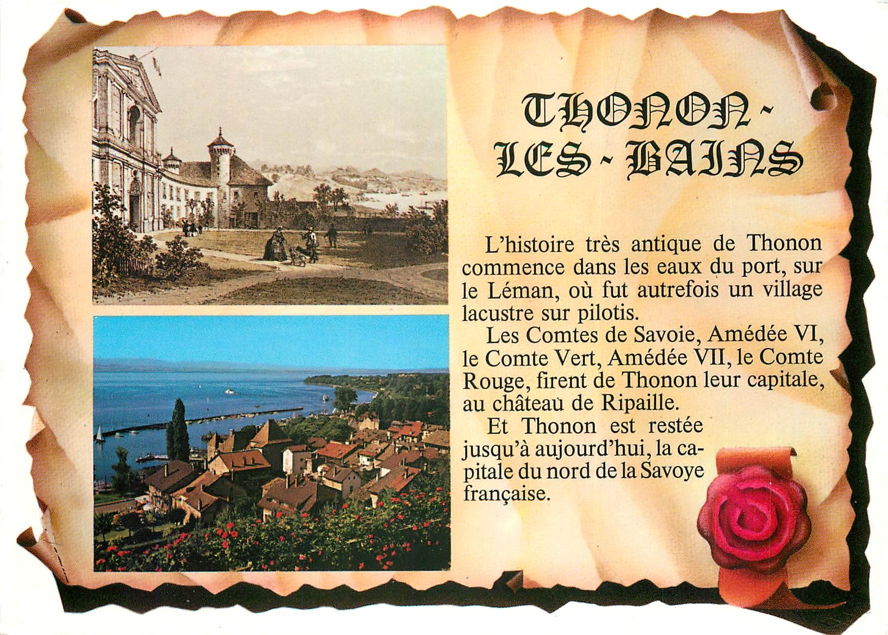 CPSM Thonon les Bains Sur la rive Francaise du Lac Leman