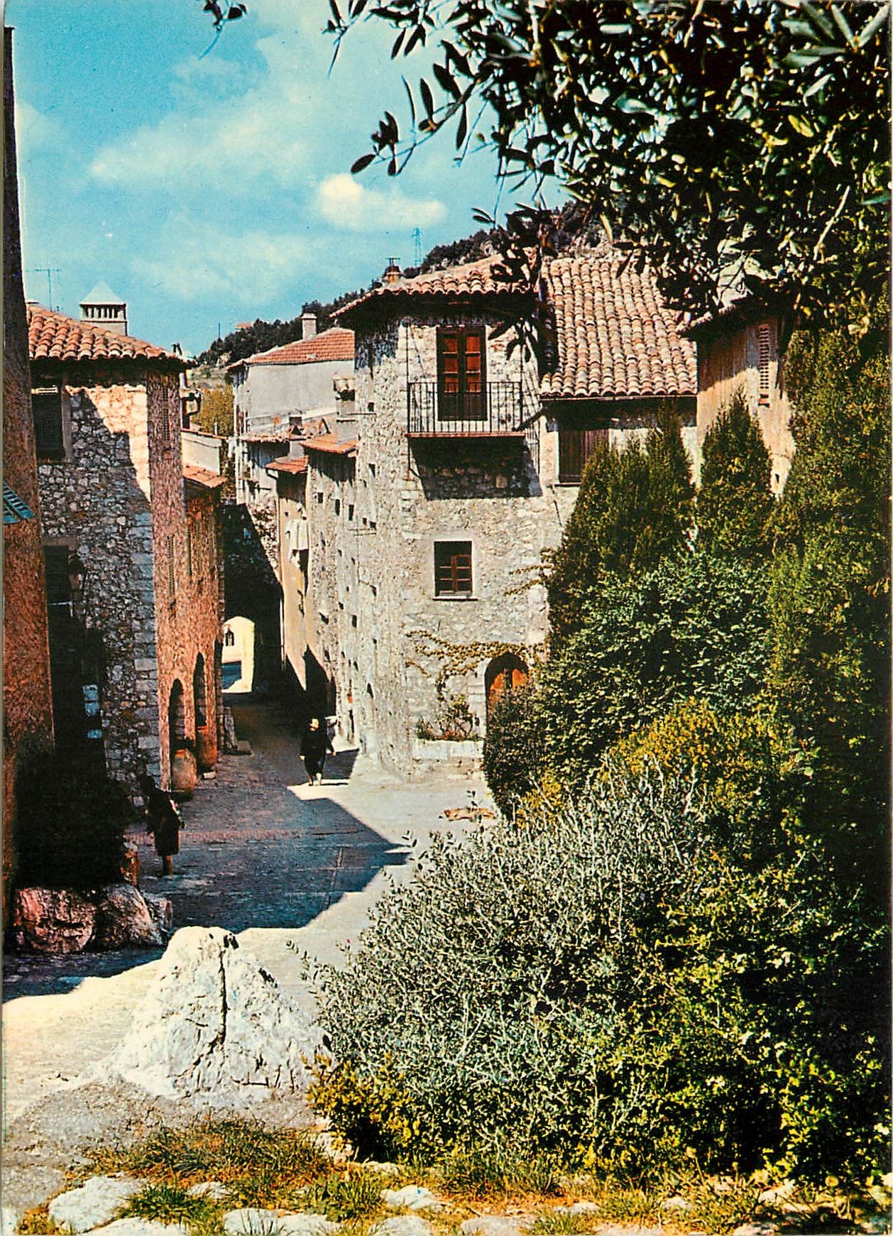 CPSM La Cote d'Azur et ses Villages pittoresque Vieille rue de la Turbie