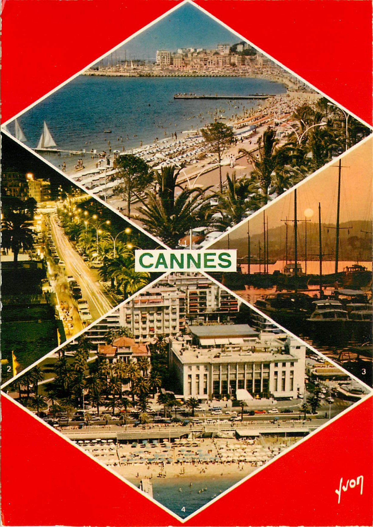 CPSM Cannes (A Mmes) La Croisette la nuit