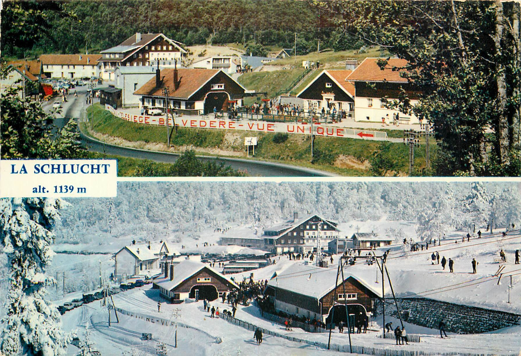 CPSM Les Hautes Vosges Col de la Schlucht Station d'ete et d'hiver