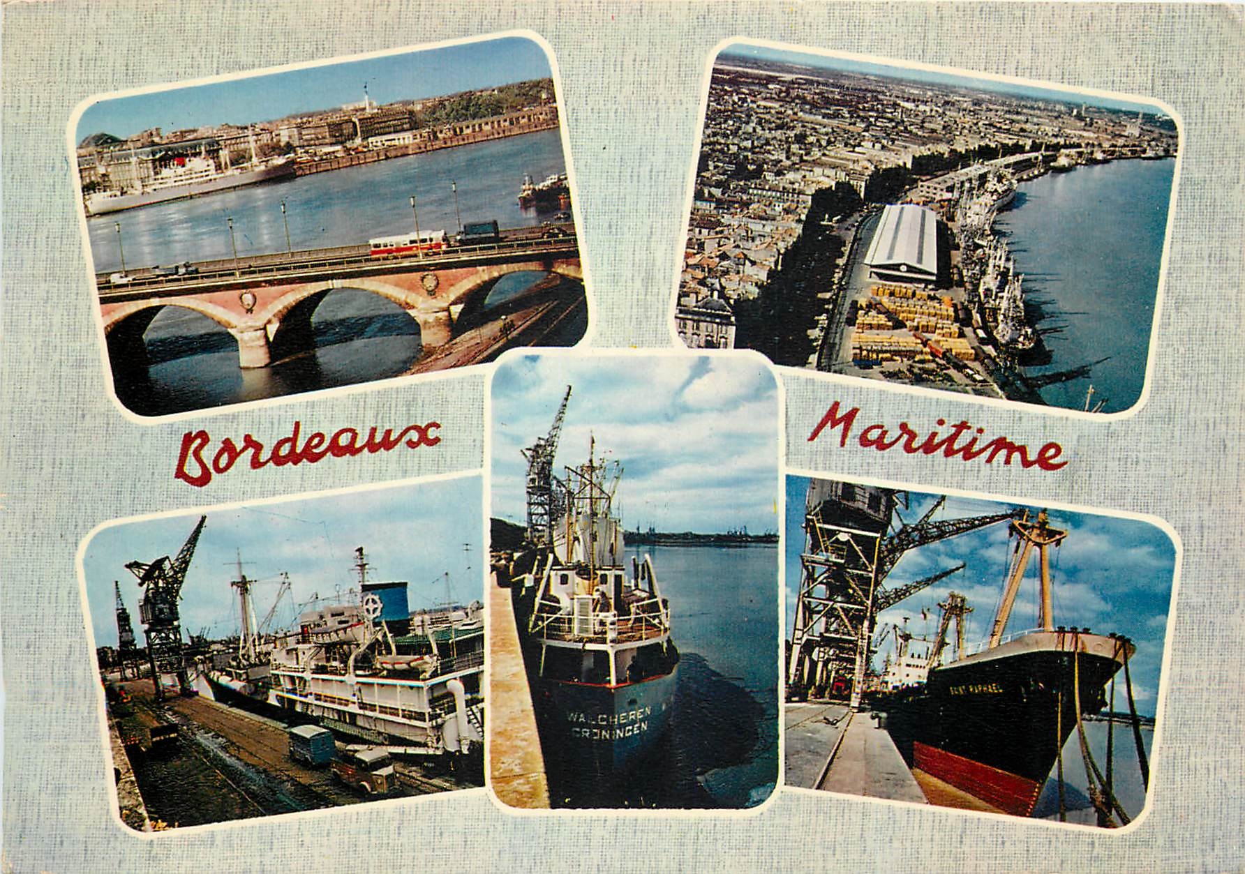 CPSM Bordeaux (Gironde) Les quais vue d'ensemble