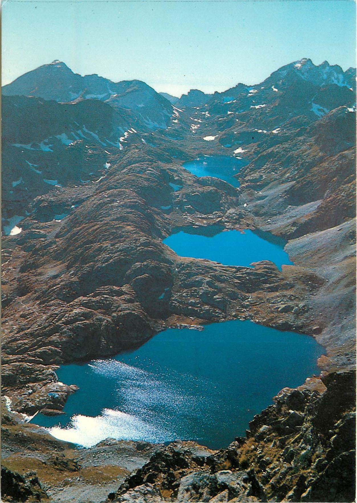 CPSM Vallee des Merveilles (Alpes Mmes) Le lac Vert (refuge de la Valmasque C A F)
