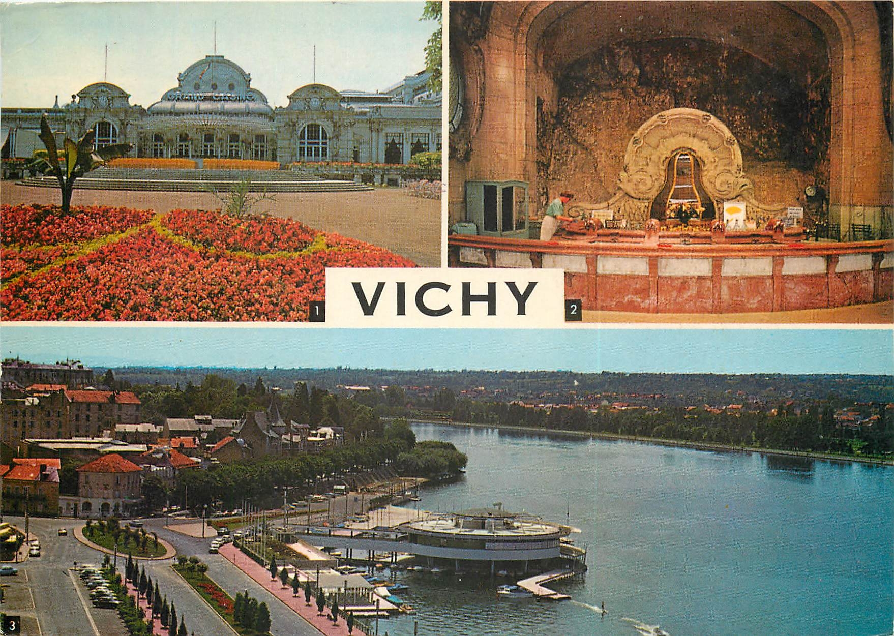 CPSM Vichy Le Grand Casino Source des Celestins le Plan d'Eau