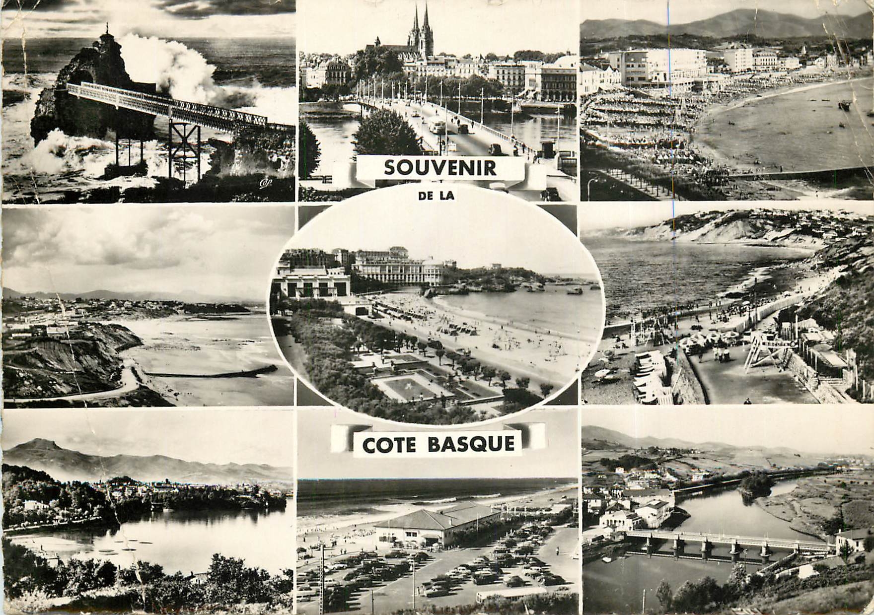 CPSM La Cote Basque Biarritz Rocher de la Vierge St Esprit