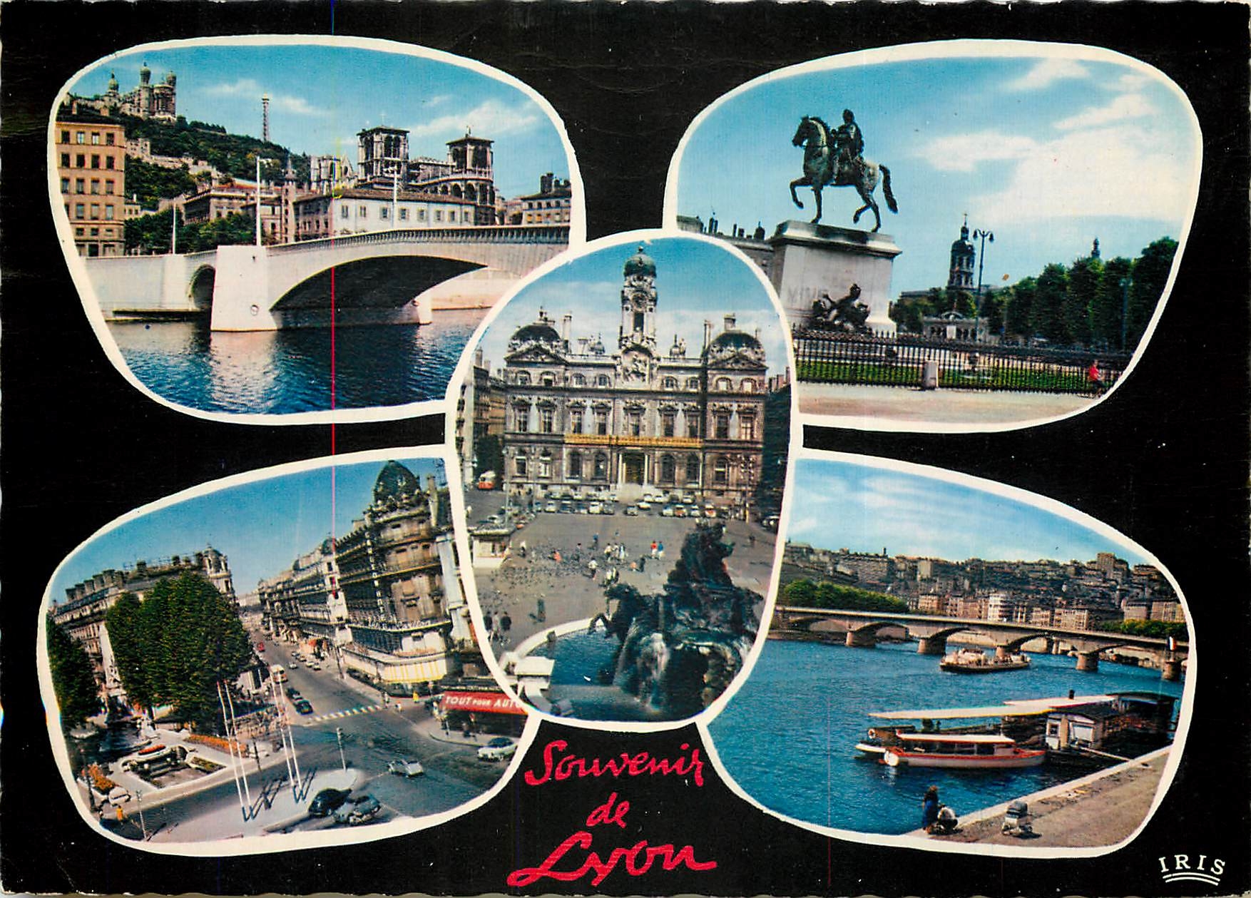 CPSM Lyon Pont Tilsitt Place des Terraux