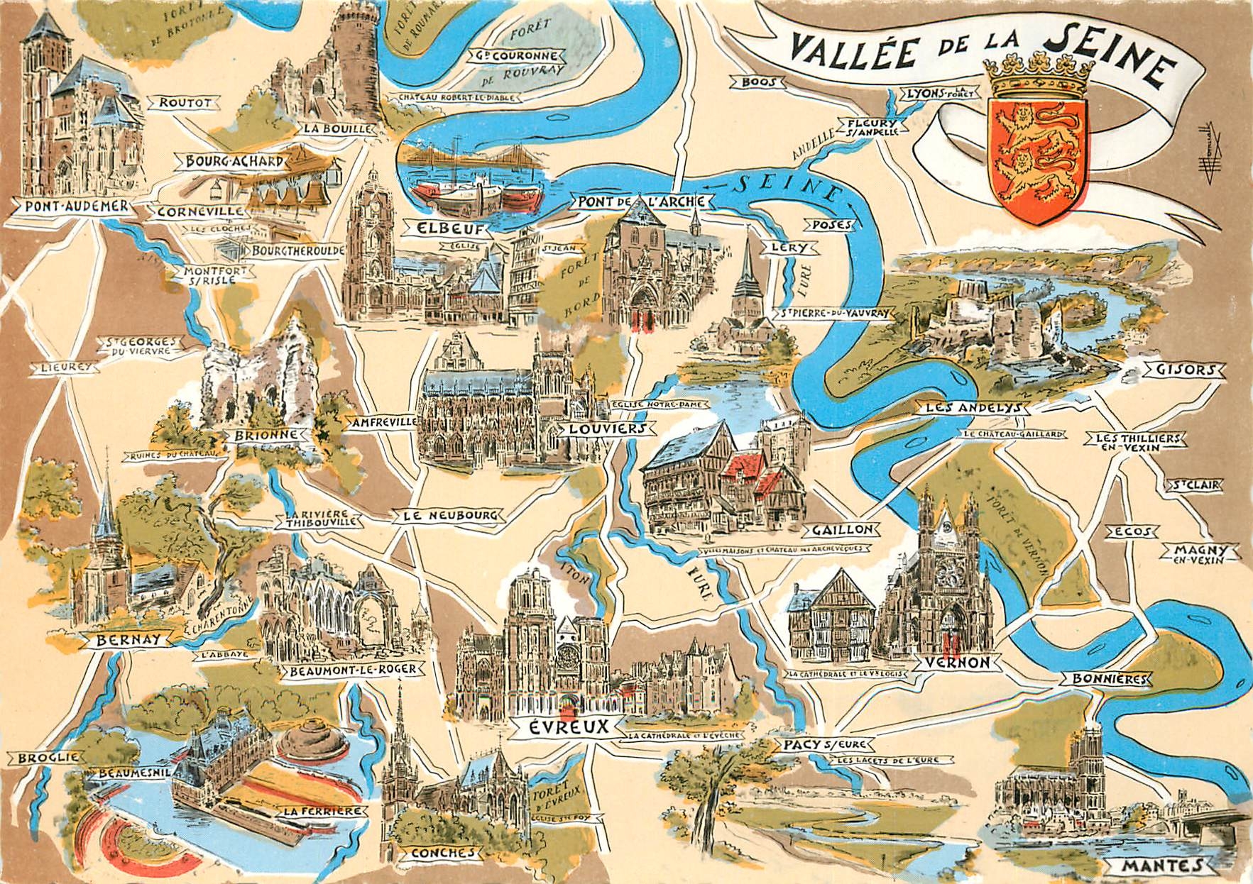 CPSM Les provinces Francaise La Normandie Vallee de la Seine