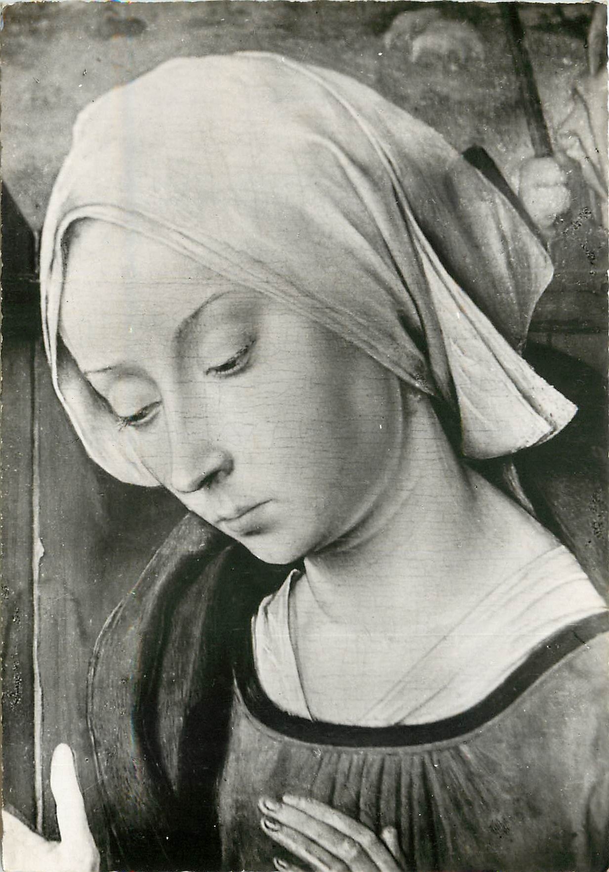 CPSM Autun Musee Rolin tete de la Vierge Maitre de Moulins