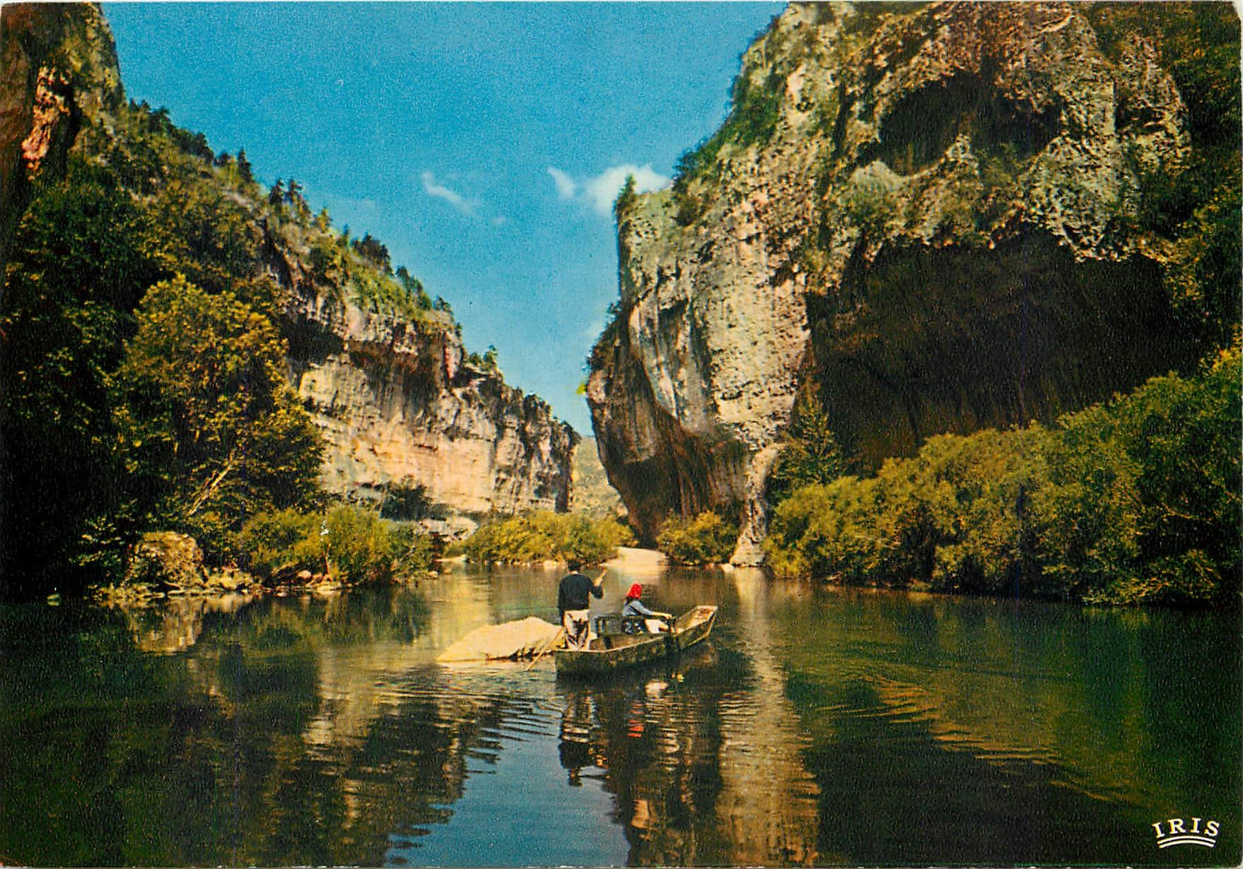 CPSM Les Gorges du Tarn Les Detroits promenade en barque
