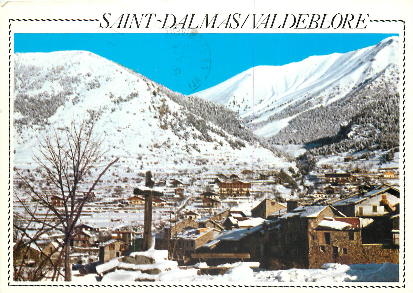 CPSM Saint Dalmas Valdeblore (A Mmes) Alt 1300 m sous la neige