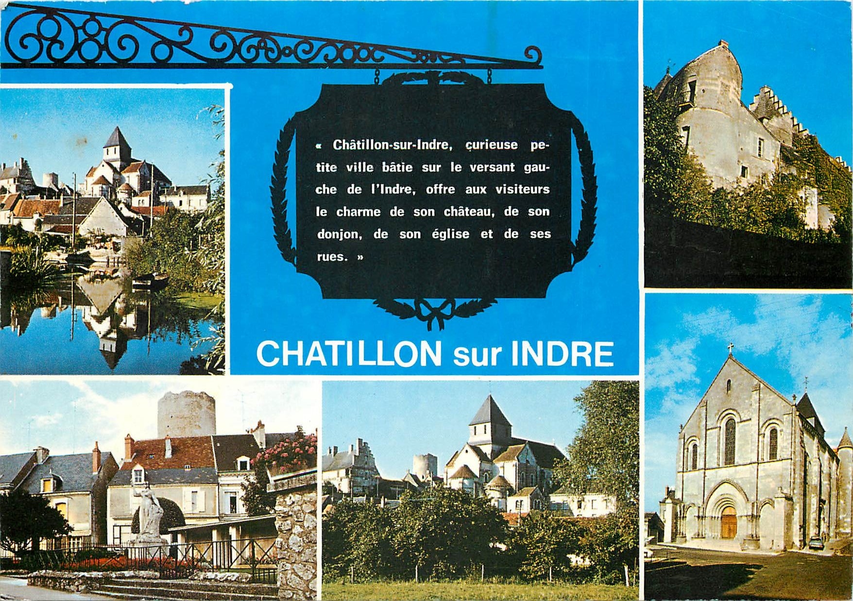 CPSM Chatillon sur Indre (Indre) Vue generale le Vieux chateau le donjon vue generale