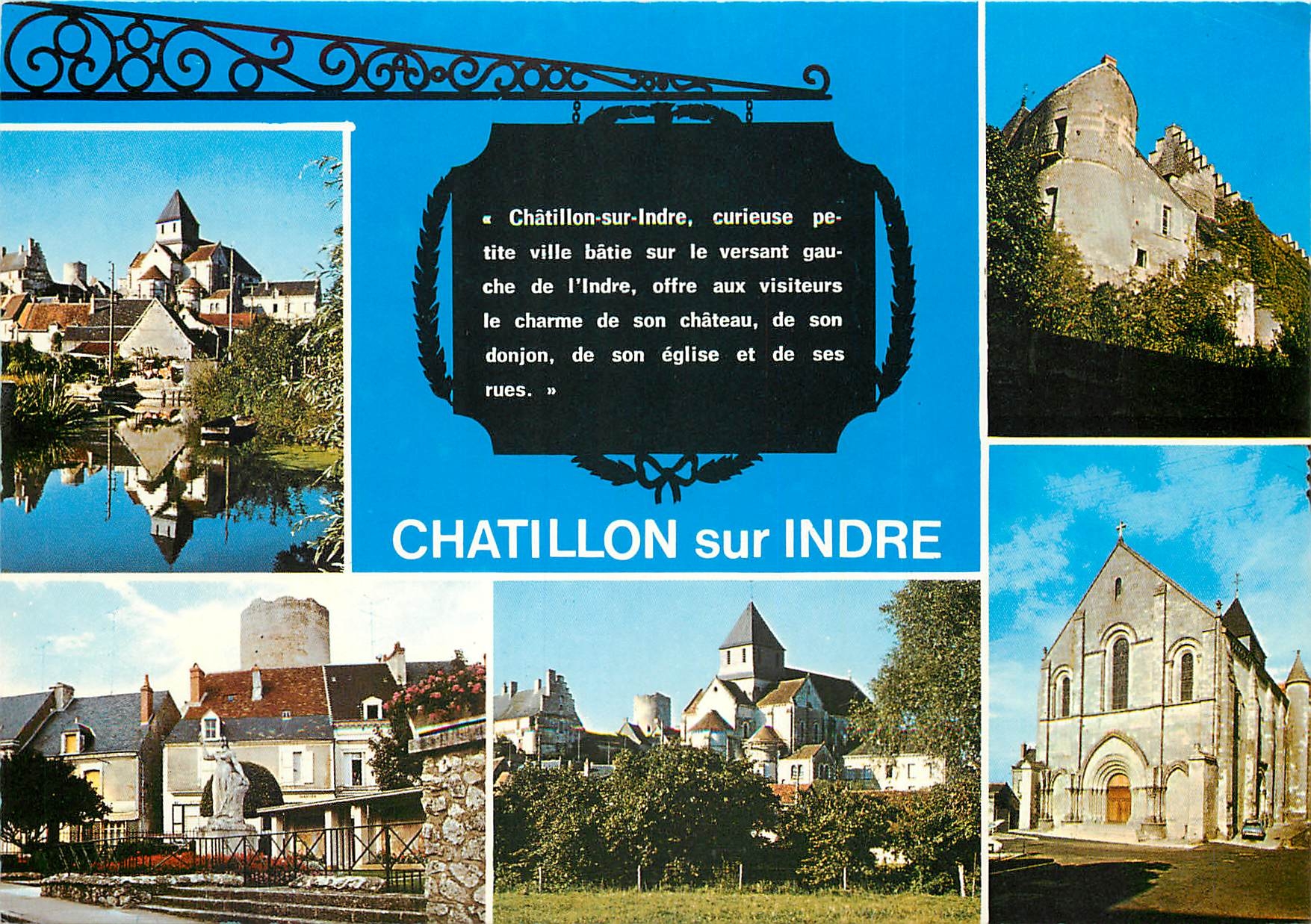 CPSM Chatillon sur Indre (Indre) vue generale le vieux chateau le donjon
