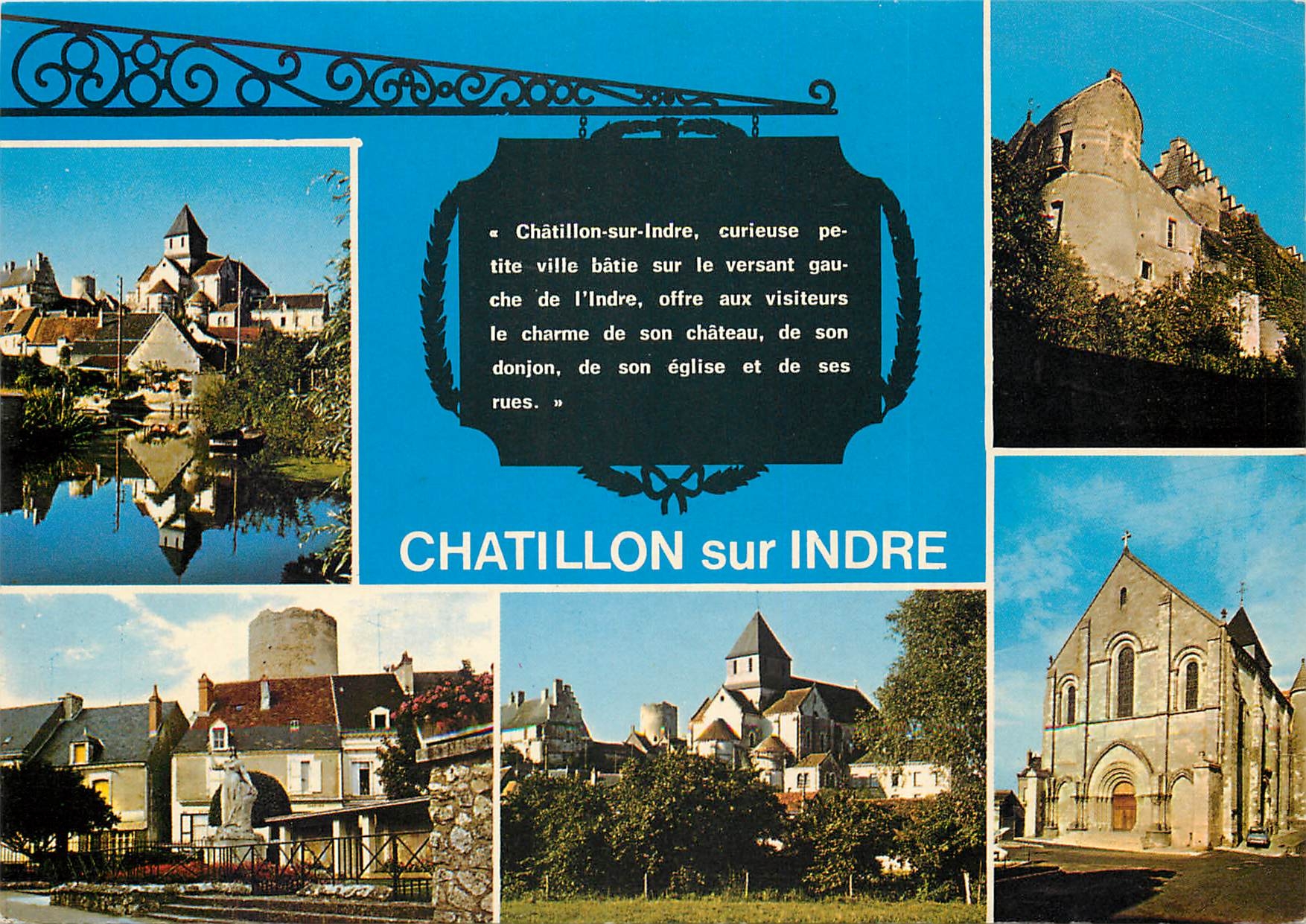 CPSM Chatillon sur Indre (Indre) vue generale le vieux chateau le donjon Vue generale