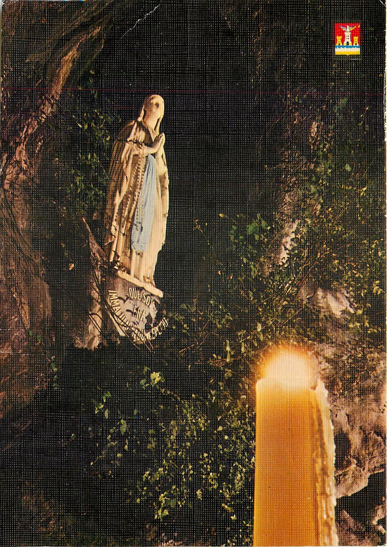 CPSM Lourdes la Vierge de la Grotte Miraculeuse