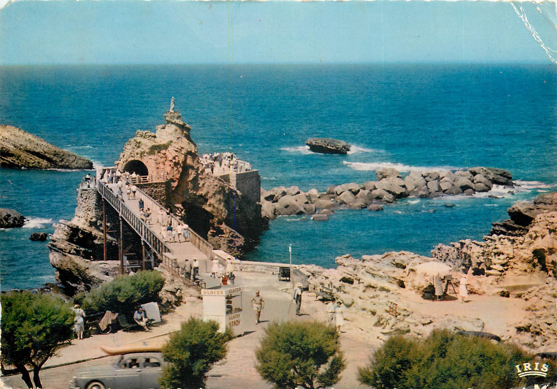 CPSM Biarritz Vue sur le Rocher de la Vierge