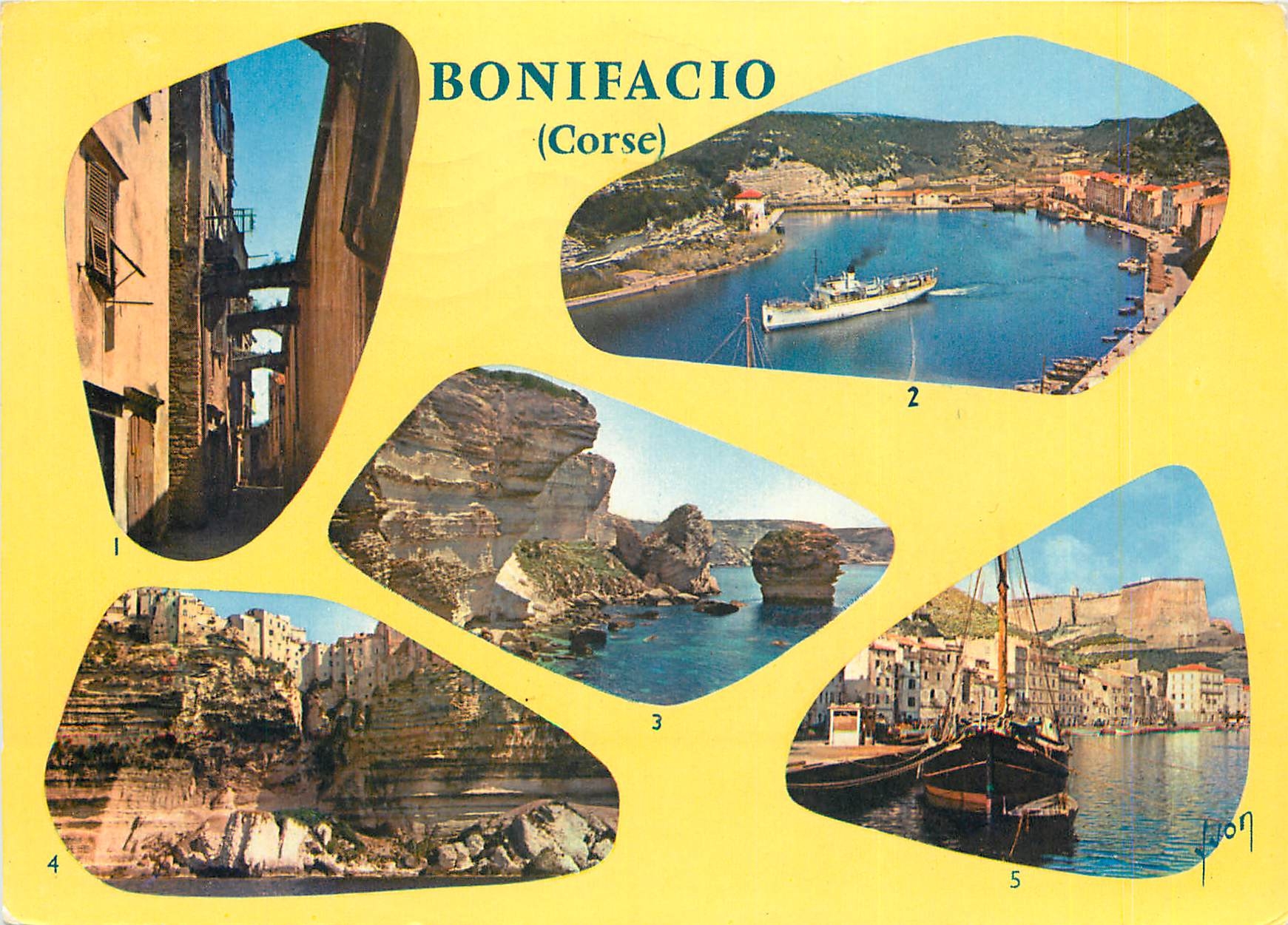 CPSM La Corse oasis de Beaute Bonifacio Vieille rue le port le grain de Sable