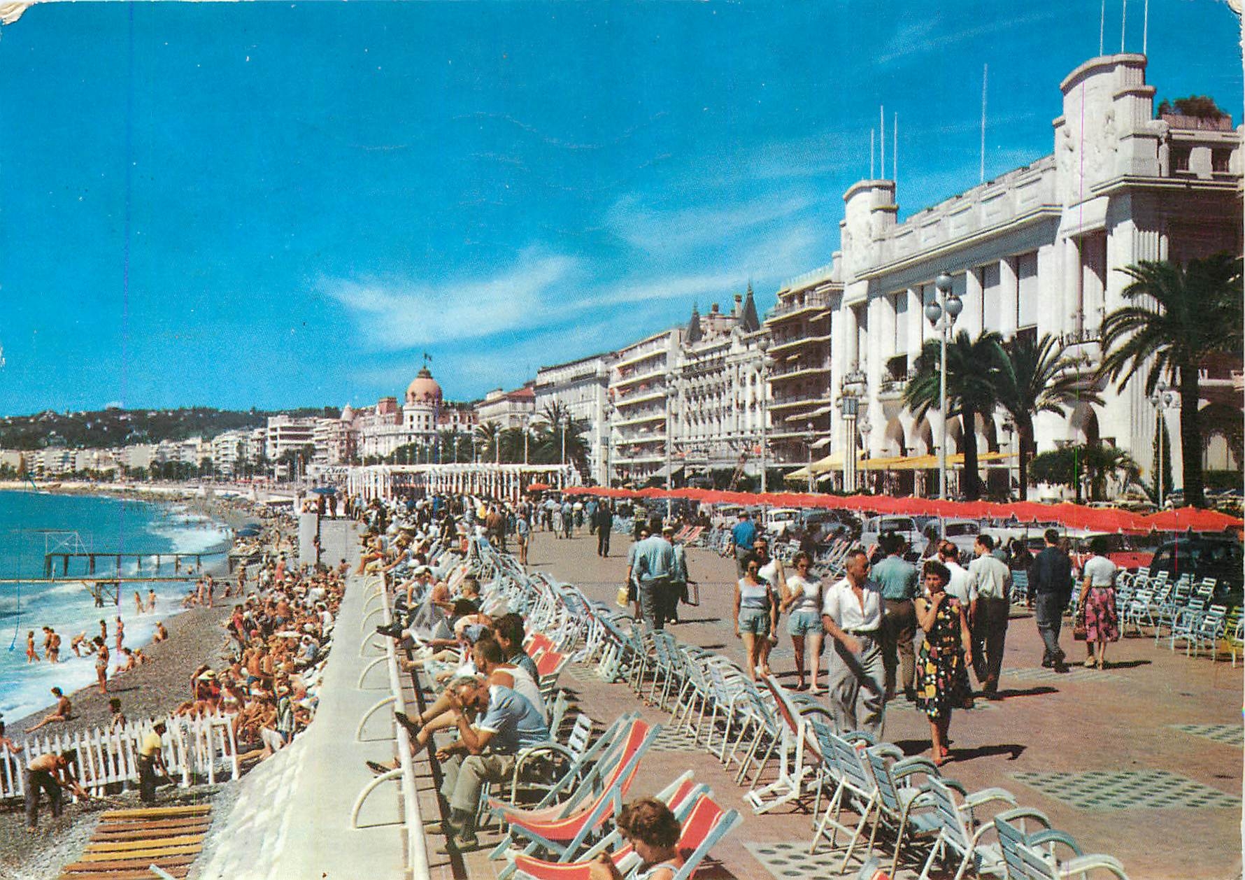CPSM Nice la Promenade des Anglais palais de la Mediterranee