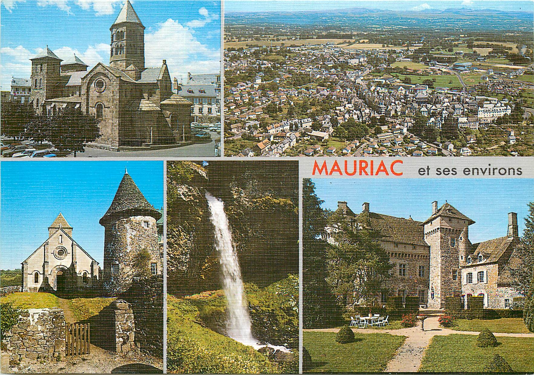 CPSM Mauriac alt 700 m Divers aspects de la Ville et de ses environs Brageac
