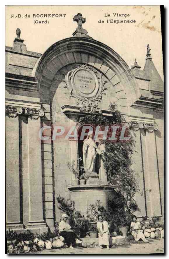 CPA N D de Rochefort Gard La Vierge de l'Esplanade 