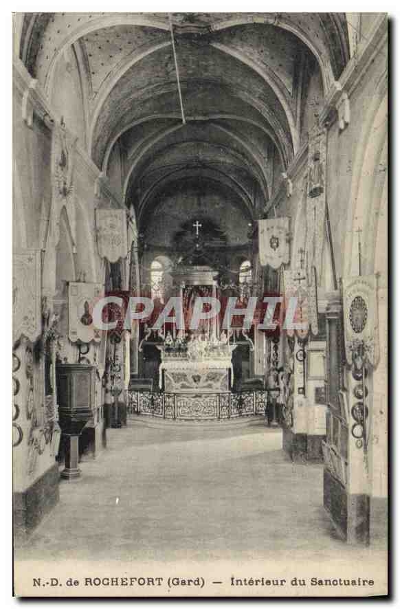CPA N D de Rochefort Gard Interieur du Sanctuaire 