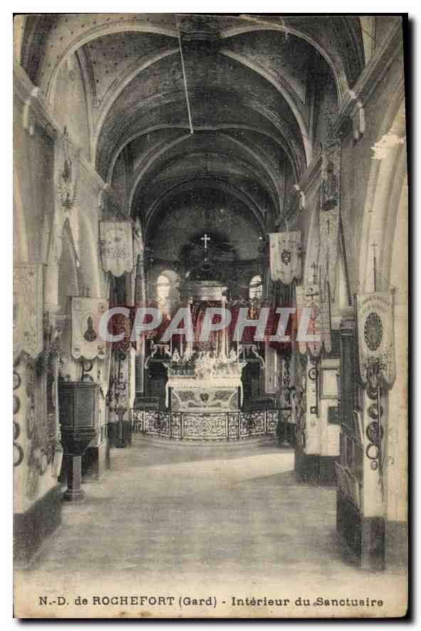 CPA N D de Rochefort Gard Interieur du Sanctuaire