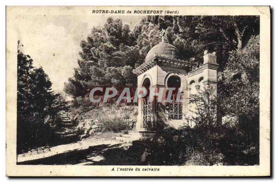 CPA Notre Dame de Rochefort Gard A l'Eutree du calvaire