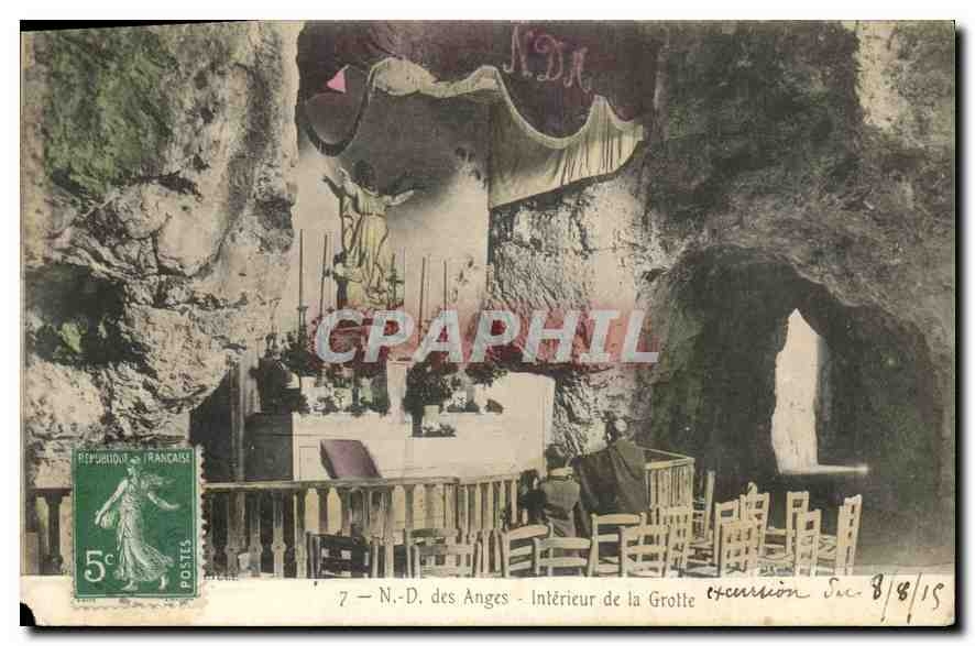 CPA N D des Anges Interieur de la Grotte