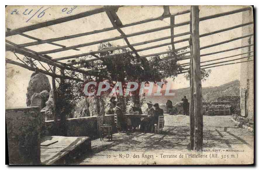 CPA N D des Anges Terrasse de l'Hotellerie 