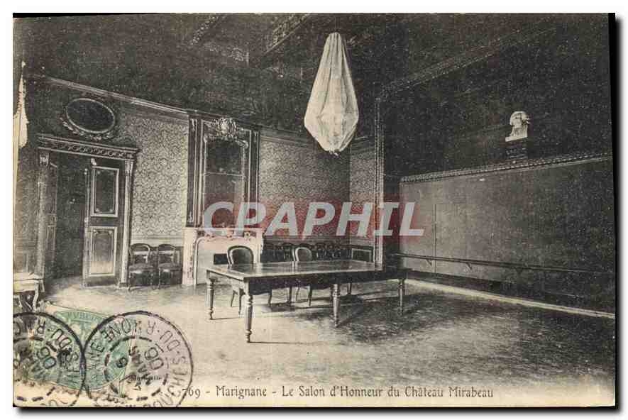 CPA Marignane le salom d'honneur du chateau Mirabeau 