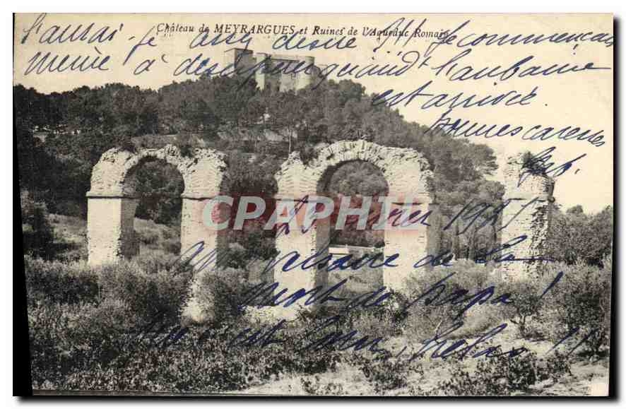 CPA Chateau de Meyrargues et Ruines de l'Aqueduc Romain
