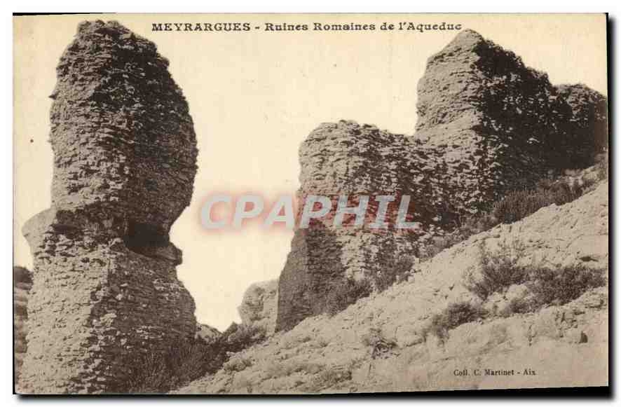 CPA Meyrargues Ruines Romaines de l'Aqueduc 