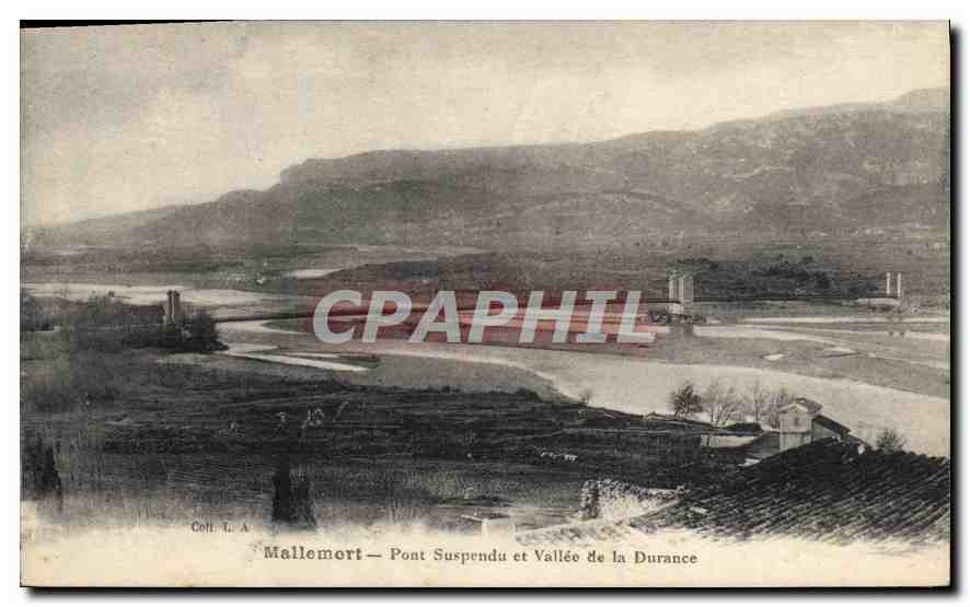 CPA Mallemort Pont Suspendu de la Durance