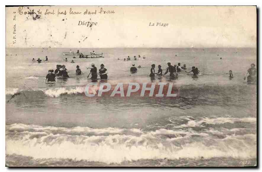 CPA Dieppe la plage 