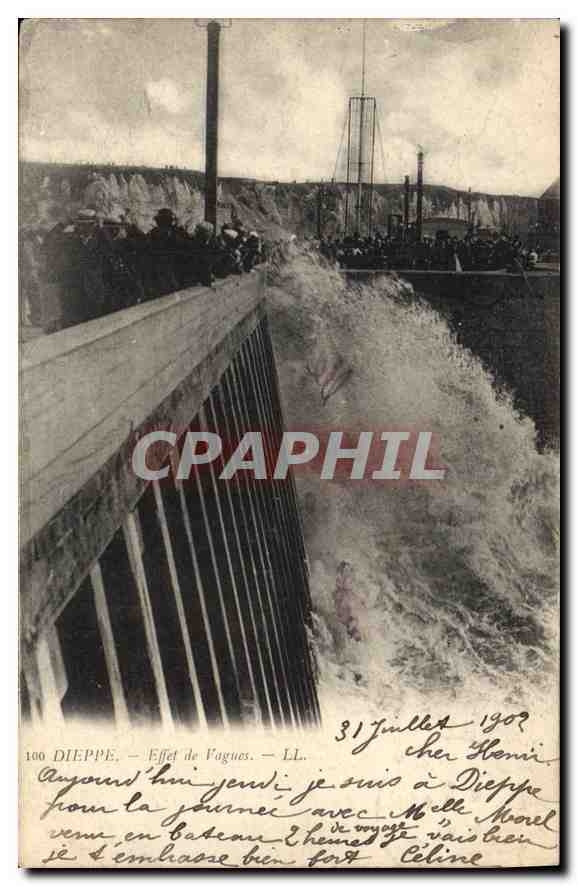 CPA Dieppe Effet de Vagues 