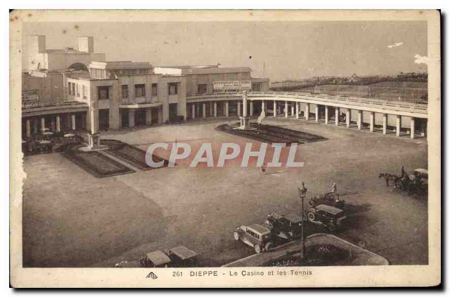 CPA Dieppe Le Casino et les Tennis 
