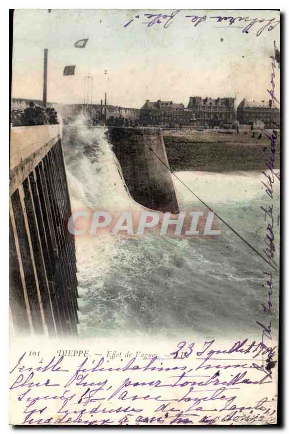 CPA Dieppe Effet de Vagues 
