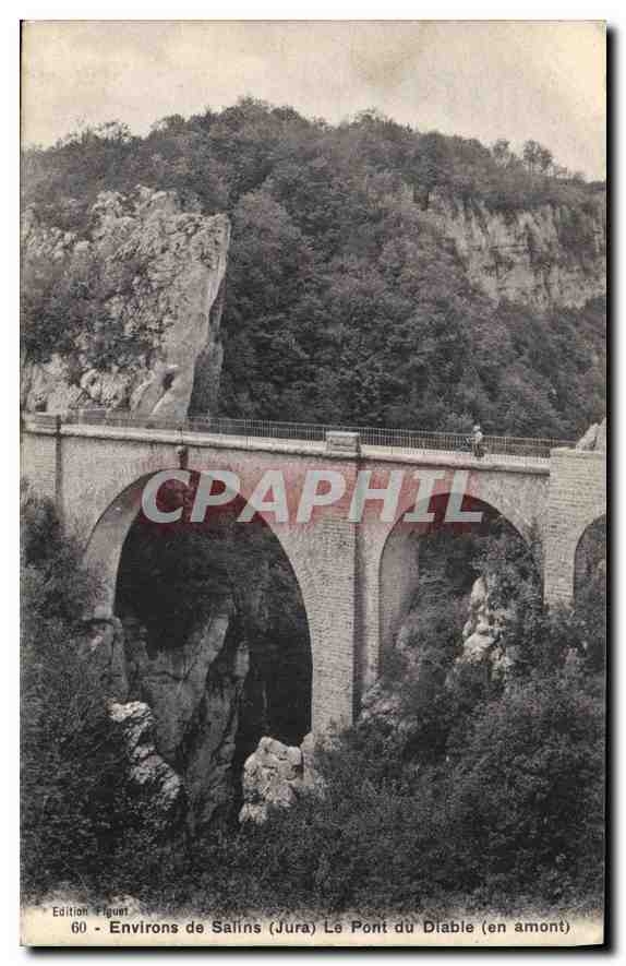 CPA Environs de Salins Jura le Pont du Diable en amont