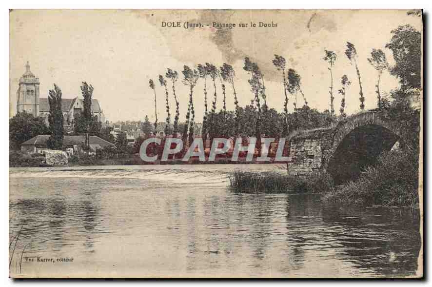 CPA Dole Jura Paysage sur le Doubs 