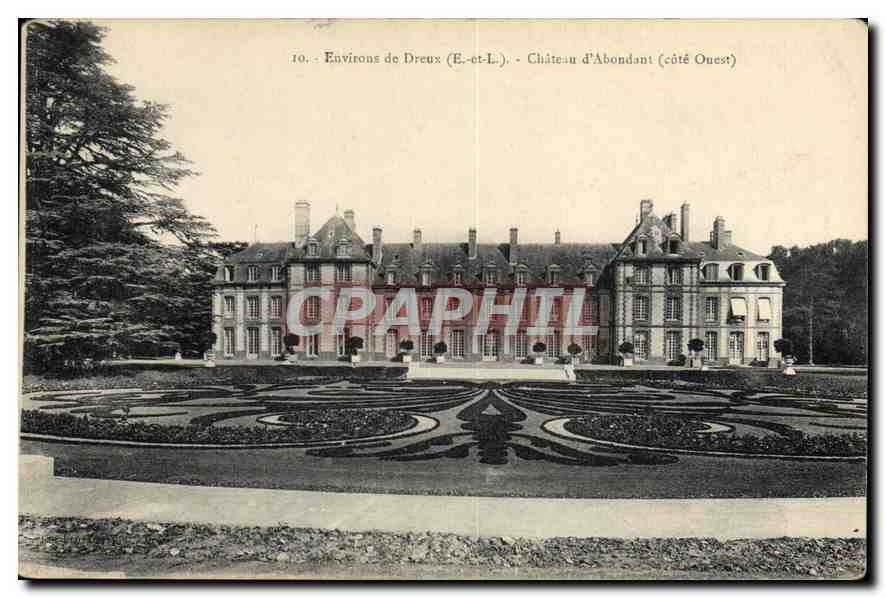 CPA Environs de Dreux E et L Chateau d'Abondant Cote Ouest