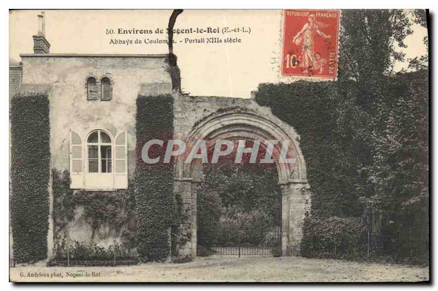 CPA Environs de Nogent le Roi E et L Abbaye de Coulombs portail XIII siecle 