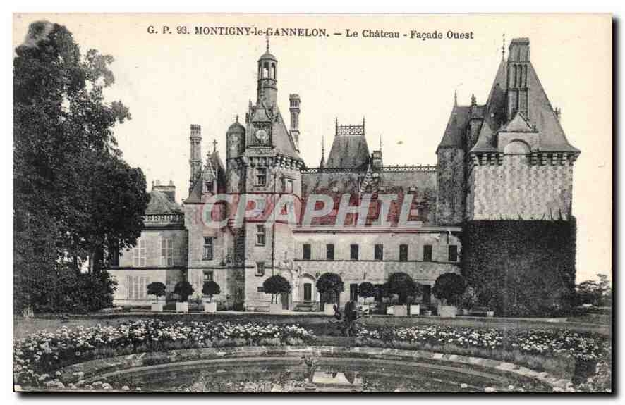 CPA Montigny le Gannelon le chateau facade Ouest