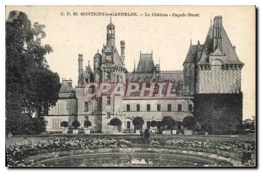 CPA Montigny le Gannelon le chateau facade Ouest
