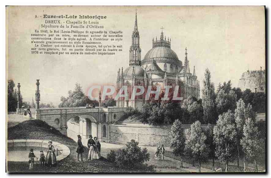 CPA Eure et Loir historique Dreux chapelle St Louis Sepulture de la Famille d'Orleans