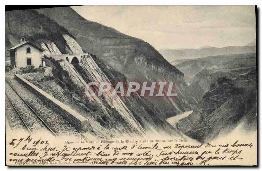 CPA Ligne de la Mure passage de la Rivoire sur le Drac 